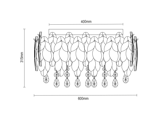 GURU stropný krištáľový luster 600 - V20107 5