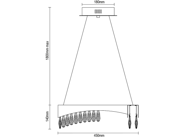 AURORA závesný krištáľový luster 450 - V30075 4