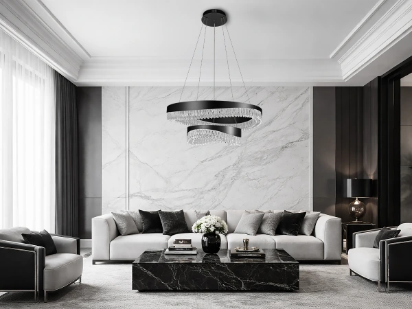 AURORA závesný krištáľový luster 800+450 - V30078 2