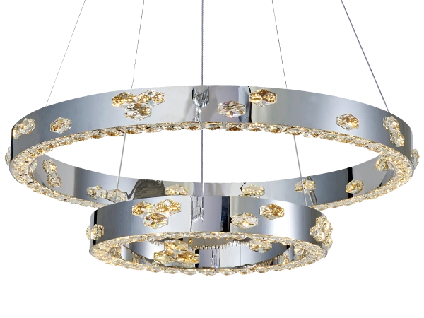 CLARIS závesný krištáľový luster 800+480 - V30006 5