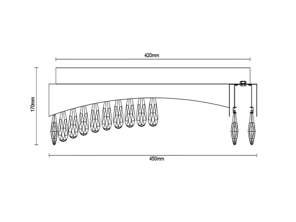 AURORA stropný krištáľový luster 450 - V30079 8