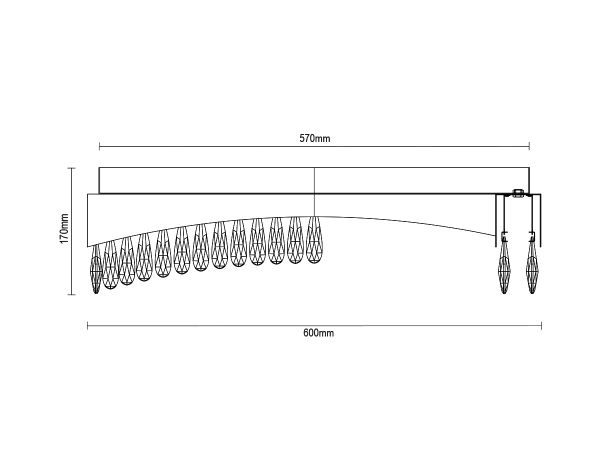 AURORA stropný krištáľový luster 600 - V30080 6