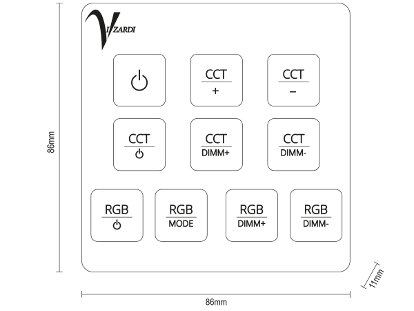 LINIA nástenný diaľkový ovládač - 10006 6