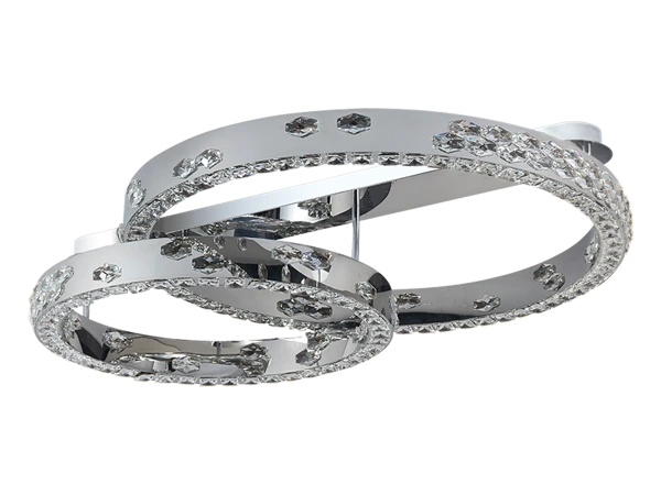 CLARIS stropný krištáľový luster 800+600 - V30009