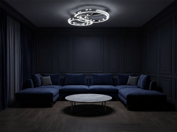 CLARIS stropný krištáľový luster 800+600 - V30009 3