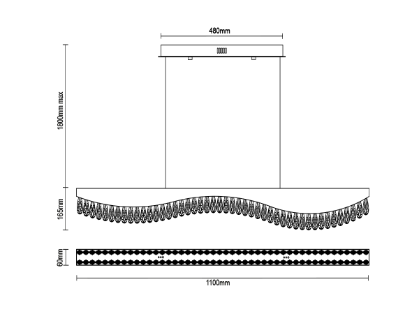 AURORA závesný krištáľový luster 1100 - V30071 7