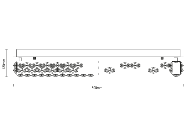 CLARIS stropný krištáľový luster 800 - V30008 6