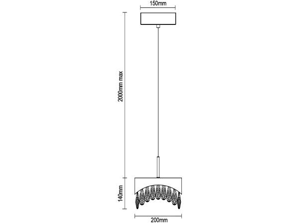 AURORA závesný krištáľový luster 200 - V30073 8