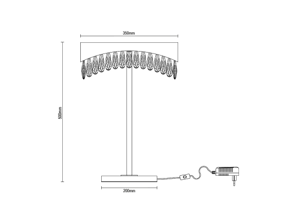 AURORA stolná krištáľová lampa 500 - V30083 9