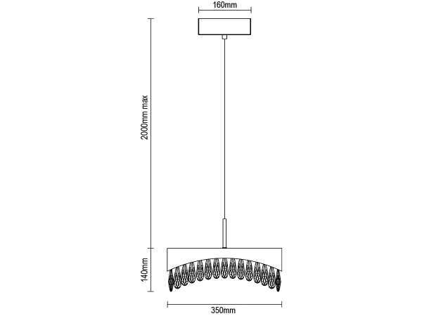 AURORA závesný krištáľový luster 350 - V30074 9