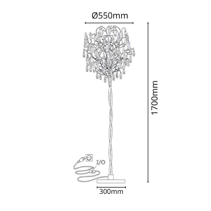 GOCCIA krištáľová stojaca lampa 1700 - V20037 5