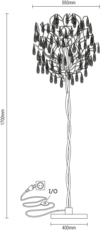 GOCCIA krištáľová stojaca lampa 1700 - V20037 5