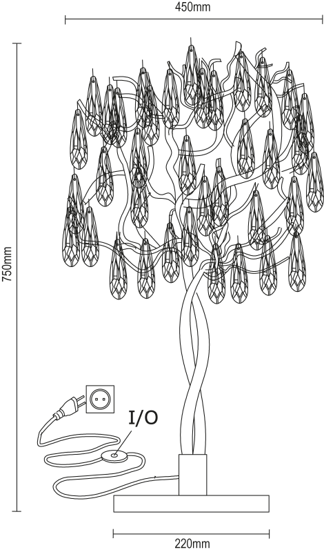 GOCCIA krištáľová stolná lampa 750 - V20036 6